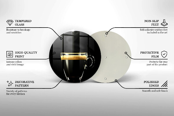 Glas Herdabdeckplatte Ein Glas schwarzen Kaffee