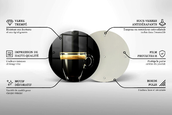 Glas Herdabdeckplatte Ein Glas schwarzen Kaffee