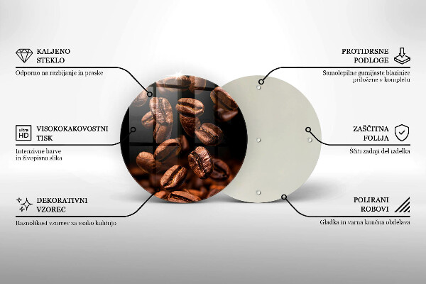 Glas Herdabdeckplatte Braune Kaffeebohnen