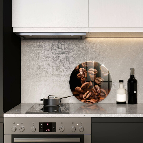 Glas Herdabdeckplatte Braune Kaffeebohnen