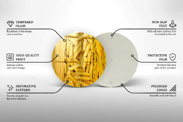 Glas Herdabdeckplatte Pasta