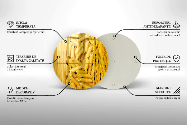 Glas Herdabdeckplatte Pasta