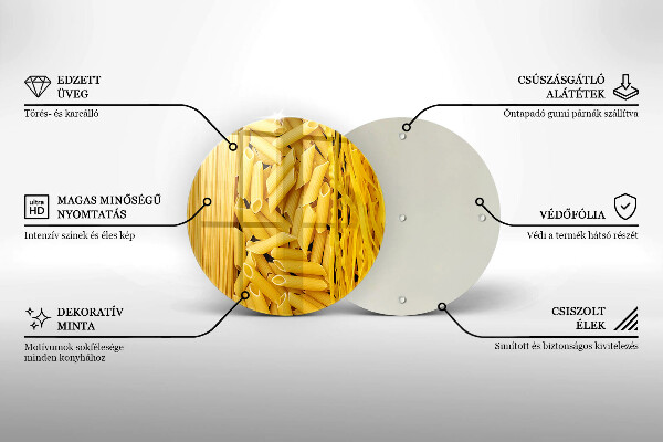 Glas Herdabdeckplatte Pasta