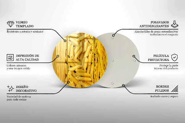 Glas Herdabdeckplatte Pasta