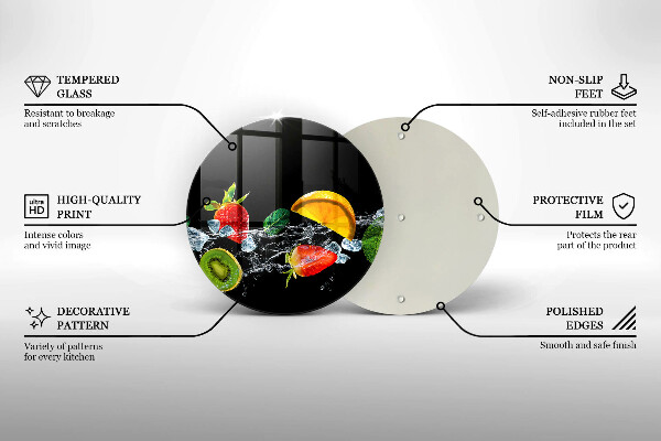 Glas Herdabdeckplatte Früchte im Wasser