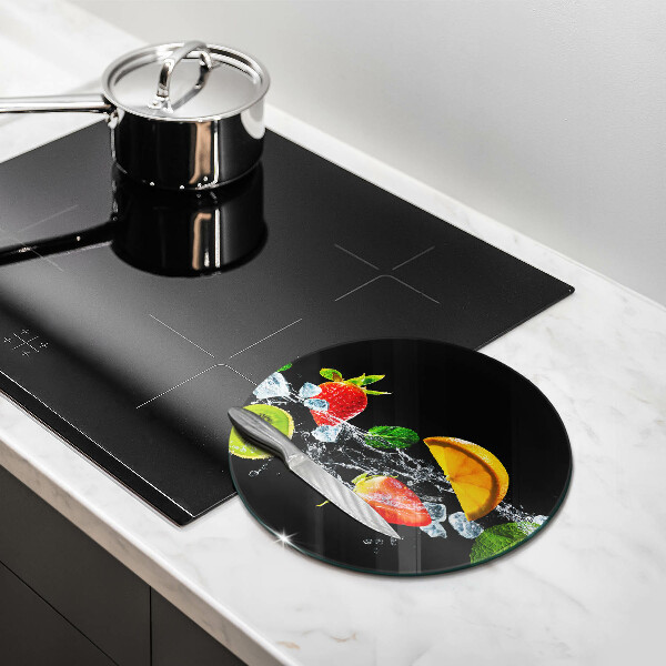 Glas Herdabdeckplatte Früchte im Wasser