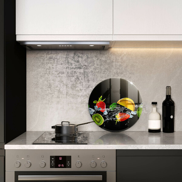 Glas Herdabdeckplatte Früchte im Wasser