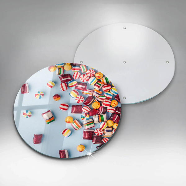 Glas Herdabdeckplatte Bunte Bonbons