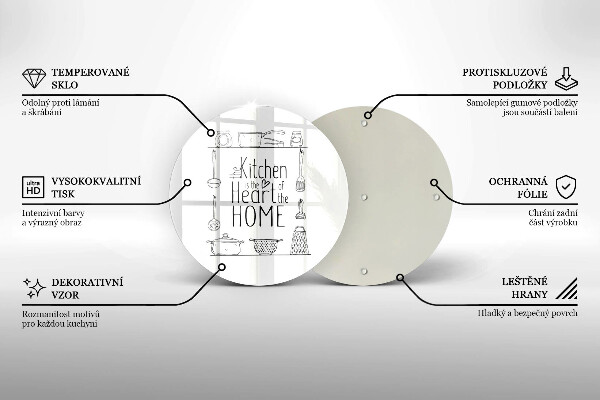 Glas Herdabdeckplatte Inschrift Satz