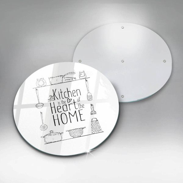 Glas Herdabdeckplatte Inschrift Satz