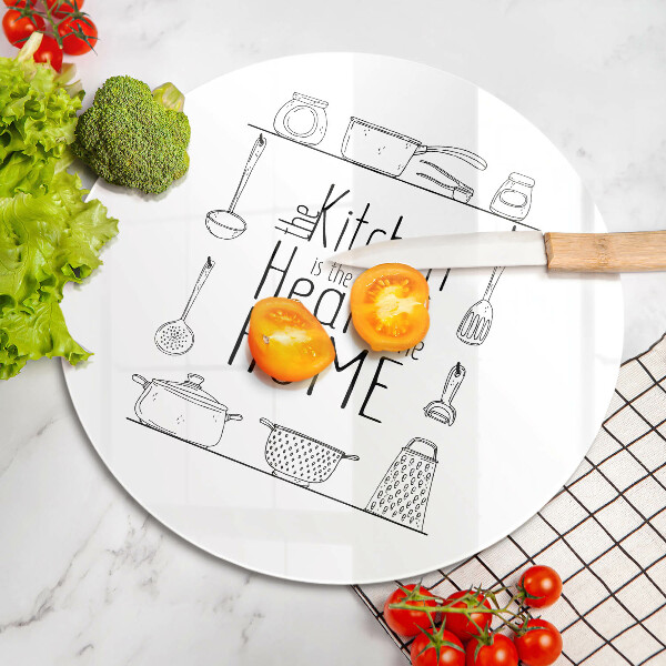 Glas Herdabdeckplatte Inschrift Satz