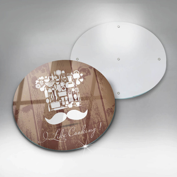 Glas Herdabdeckplatte I like cooking