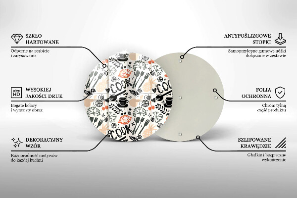 Glas Herdabdeckplatte Cartoon-Küchenmotiv