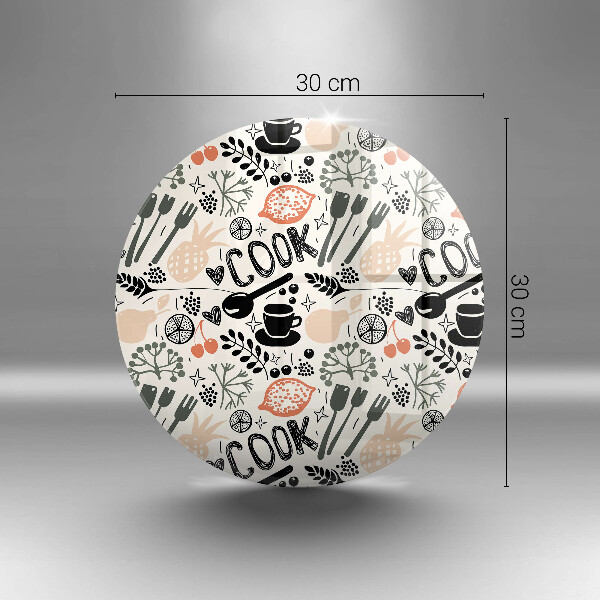 Glas Herdabdeckplatte Cartoon-Küchenmotiv