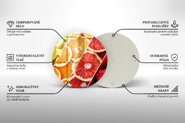 Glas Herdabdeckplatte Bunte Früchte