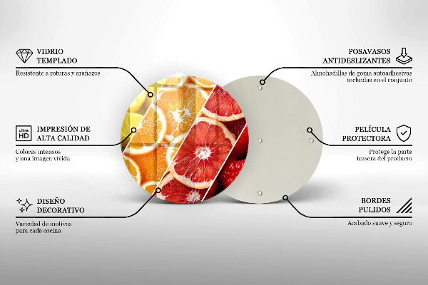Glas Herdabdeckplatte Bunte Früchte