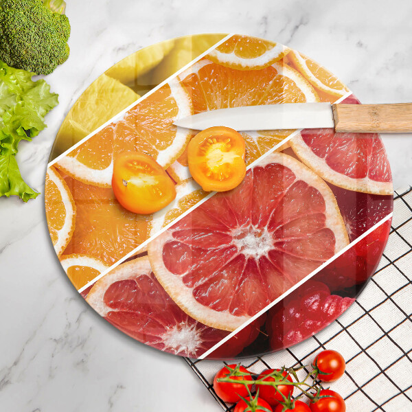 Glas Herdabdeckplatte Bunte Früchte