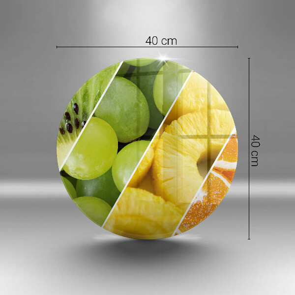 Glas Herdabdeckplatte Bunte Früchte