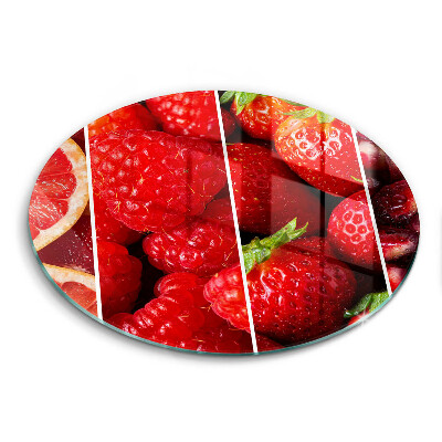 Glas Herdabdeckplatte Bunte Früchte