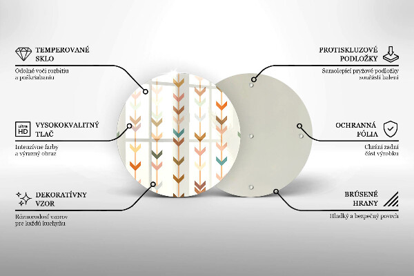 Glas Herdabdeckplatte Geometrische Elemente