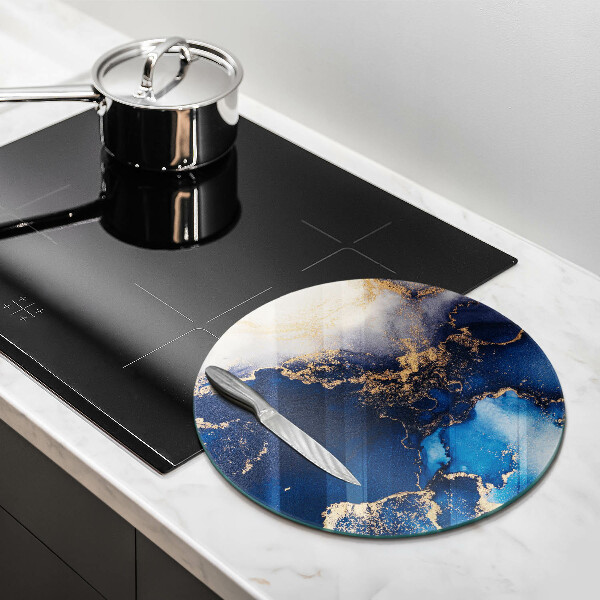 Glas Herdabdeckplatte Eleganter Hintergrund und Gold