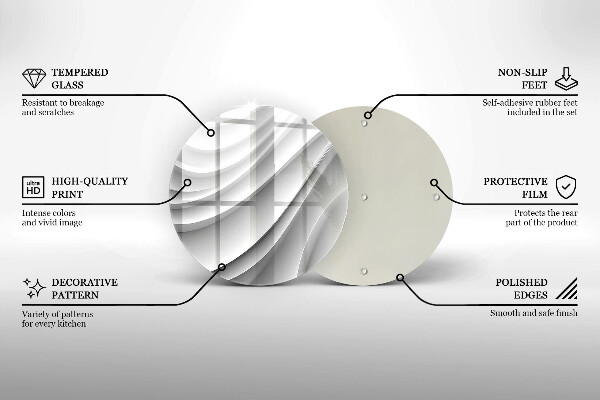 Glas Herdabdeckplatte Geometrische Linien