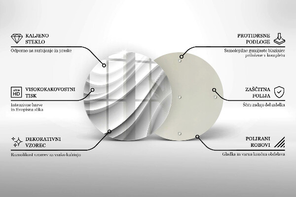 Glas Herdabdeckplatte Geometrische Linien
