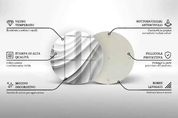 Glas Herdabdeckplatte Geometrische Linien