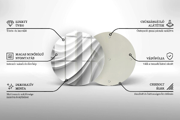 Glas Herdabdeckplatte Geometrische Linien
