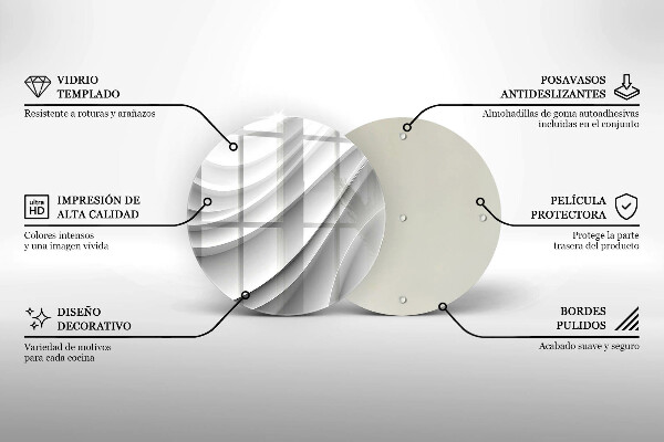 Glas Herdabdeckplatte Geometrische Linien