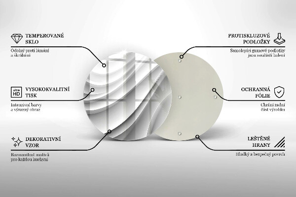 Glas Herdabdeckplatte Geometrische Linien