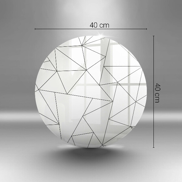 Glas Herdabdeckplatte Weiße Dreiecke