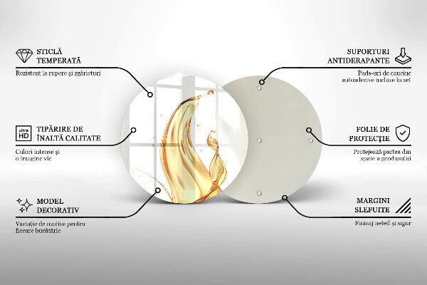 Glas Herdabdeckplatte Olivenöl