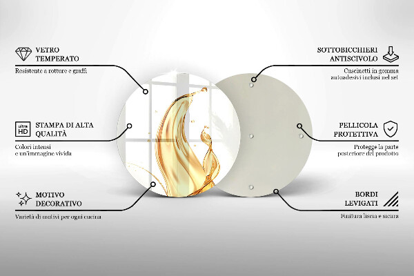 Glas Herdabdeckplatte Olivenöl