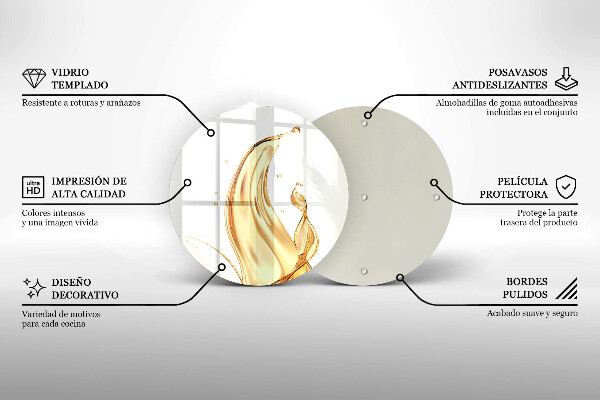 Glas Herdabdeckplatte Olivenöl