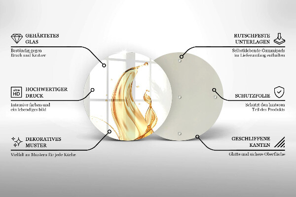 Glas Herdabdeckplatte Olivenöl