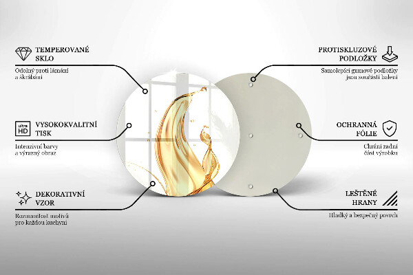 Glas Herdabdeckplatte Olivenöl