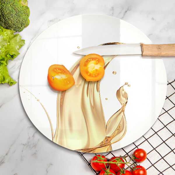 Glas Herdabdeckplatte Olivenöl