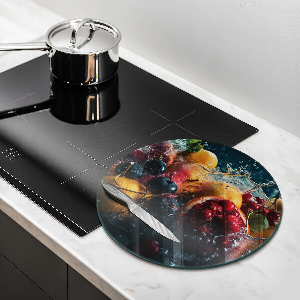 Glas Herdabdeckplatte Früchte im Wasser