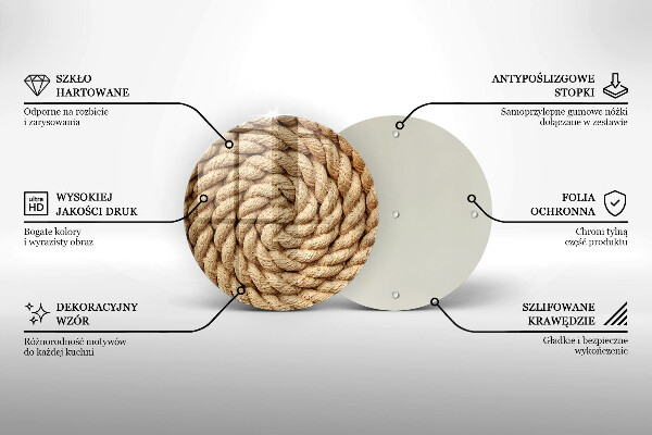 Glas Herdabdeckplatte Dickes Seil