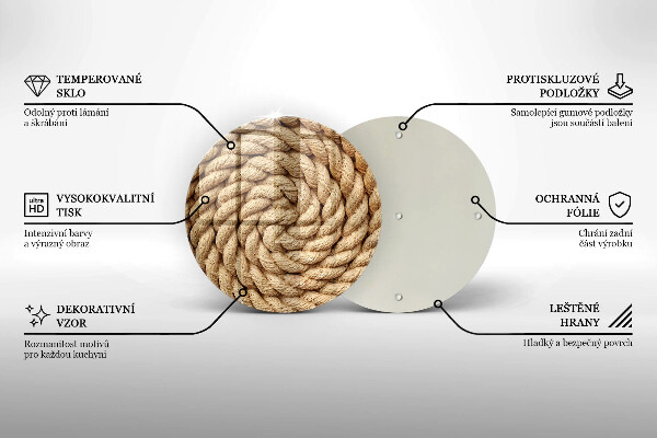 Glas Herdabdeckplatte Dickes Seil