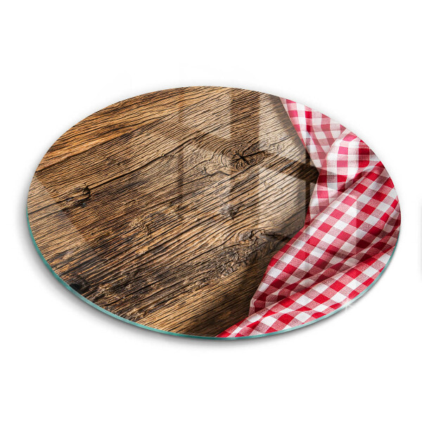 Glas Herdabdeckplatte Holztisch