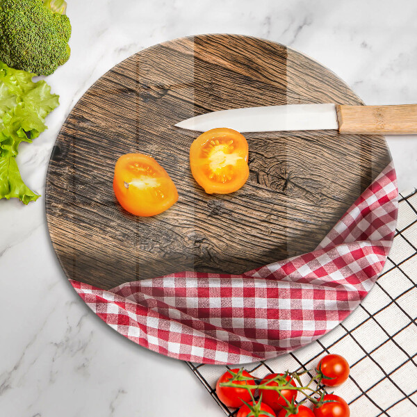 Glas Herdabdeckplatte Holztisch