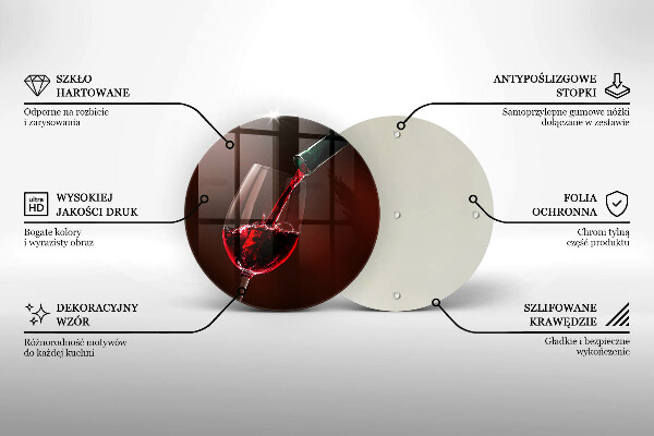 Glas Herdabdeckplatte Ein Glas Wein