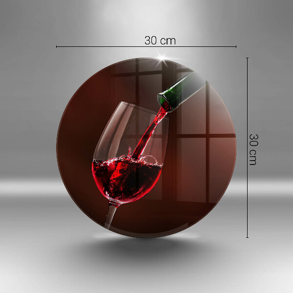 Glas Herdabdeckplatte Ein Glas Wein