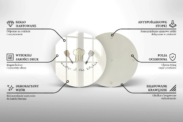 Glas Herdabdeckplatte Meister der Küche