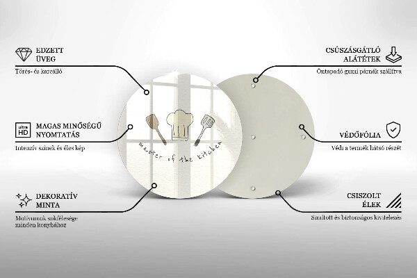 Glas Herdabdeckplatte Meister der Küche