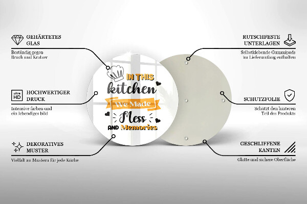 Glas Herdabdeckplatte In dieser Küche haben wir Chaos und Erinnerungen geschaffen