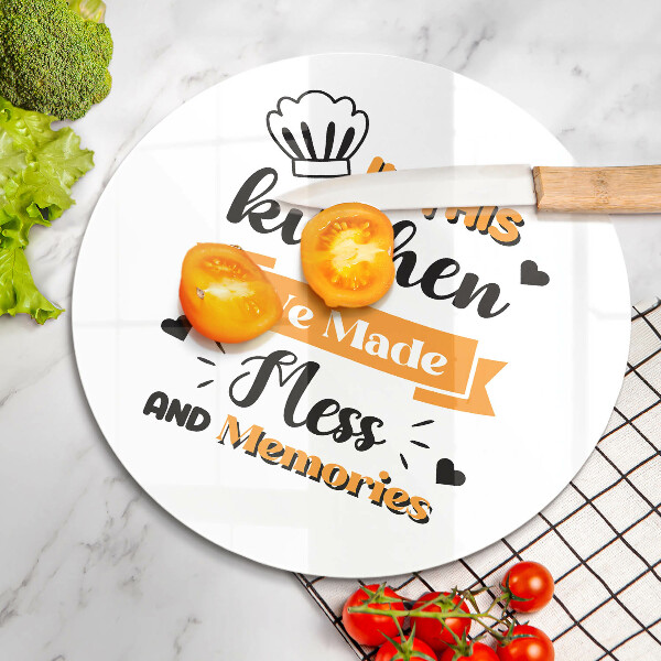 Glas Herdabdeckplatte In dieser Küche haben wir Chaos und Erinnerungen geschaffen