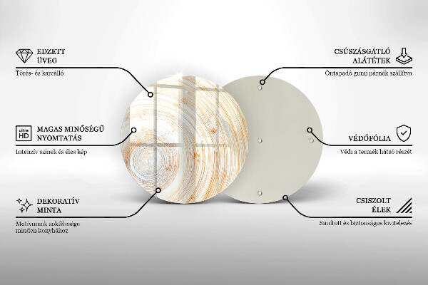 Glas Herdabdeckplatte Holzstruktur